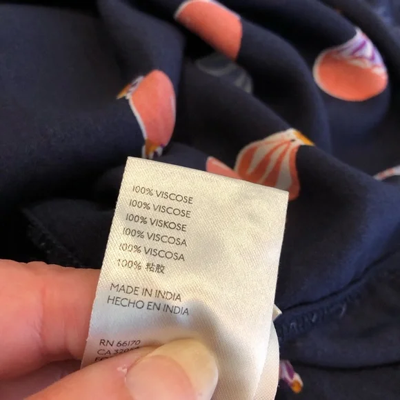 Anthropologie Maeve navy blue pink hot air balloon sleeveless top size Large - Picture 11 of 16